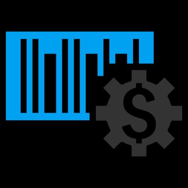Barkod fiyat Kur düz vektör simgesi