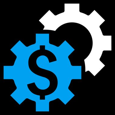 Banka ayarları düz vektör simgesi