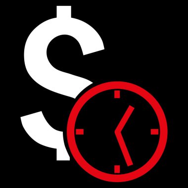 Doları kredi düz vektör simgesi