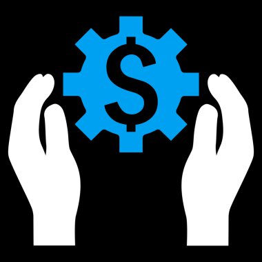 Finans sigorta seçenekleri düz vektör simgesi