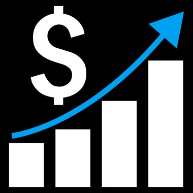 finansal rapor düz vektör simgesi
