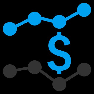 Finansal eğilimleri düz vektör simgesi