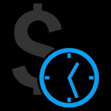 Doları kredi düz vektör simgesi