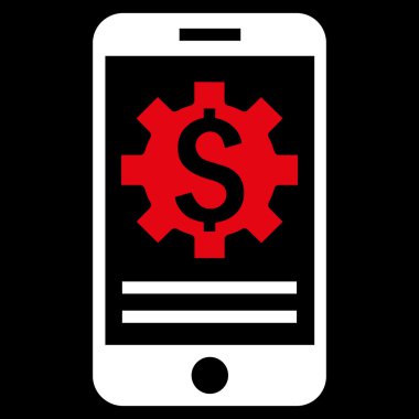 Cep Bank düz vektör simge seçenekleri