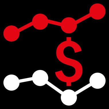 Finansal eğilimleri düz vektör simgesi