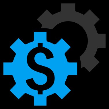 Banka ayarları düz vektör simgesi