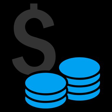 Doları nakit düz vektör simgesi