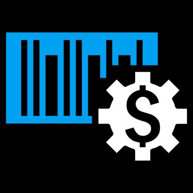 Barkod fiyat Kur düz vektör simgesi