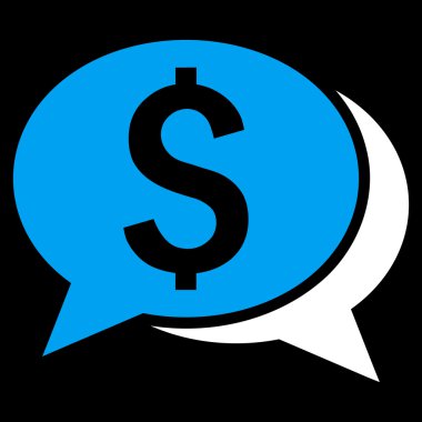 Mali sohbet düz vektör simgesi