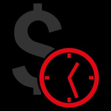 Doları kredi düz vektör simgesi