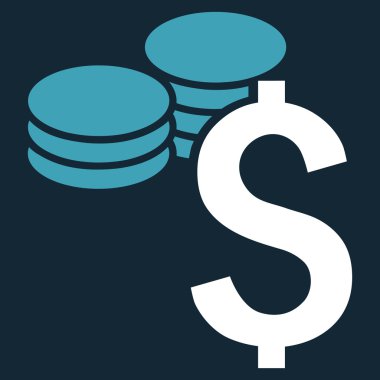 Dolar paraları düz vektör simgesi