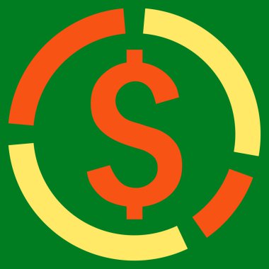 Mali diyagramı düz vektör simgesi