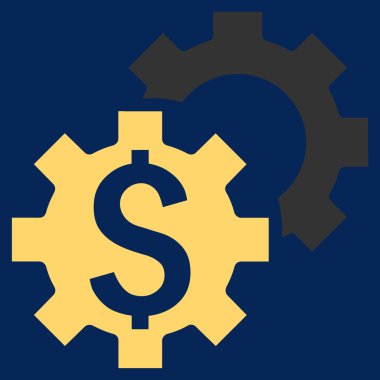 Banka ayarları düz vektör simgesi