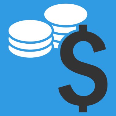 Dolar paraları düz vektör simgesi