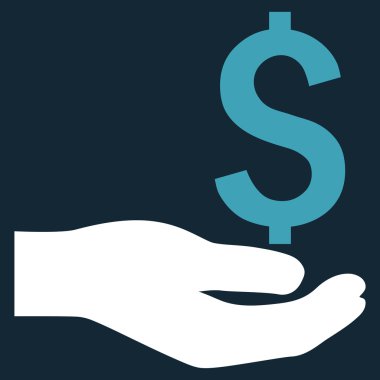 Ödeme düz vektör simgesi