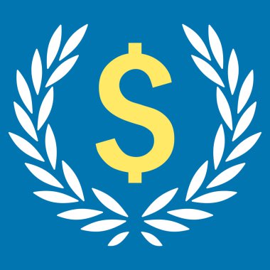 Laurel banka amblemi düz vektör simgesi