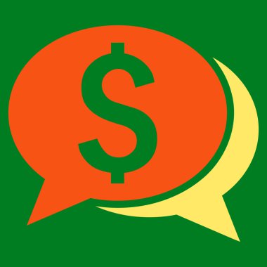 Mali sohbet düz vektör simgesi