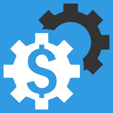 Banka ayarları düz vektör simgesi
