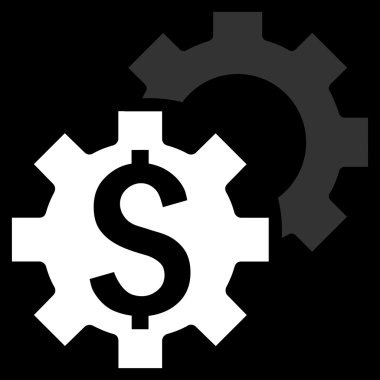 Banka ayarları düz vektör simgesi