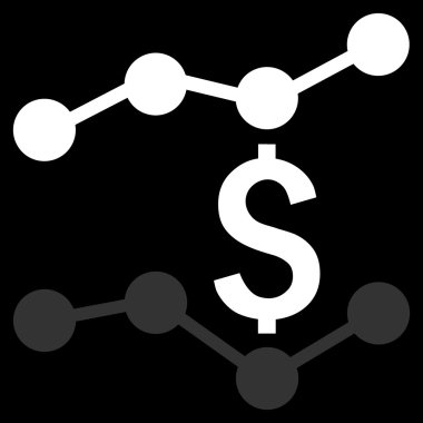 Finansal eğilimleri düz vektör simgesi
