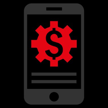 Cep Bank düz vektör simge seçenekleri