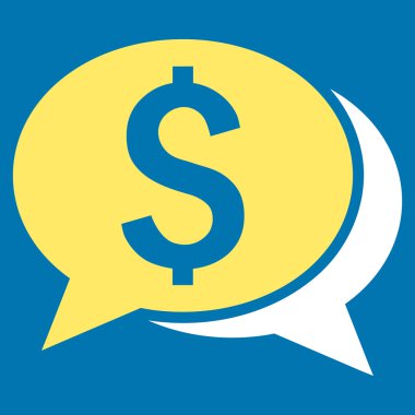 Mali sohbet düz vektör simgesi