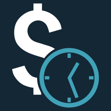 Doları kredi düz vektör simgesi