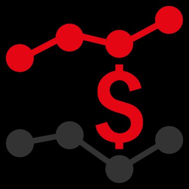 Finansal eğilimleri düz vektör simgesi