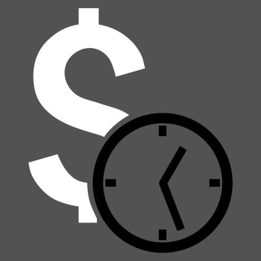 Doları kredi düz vektör simgesi