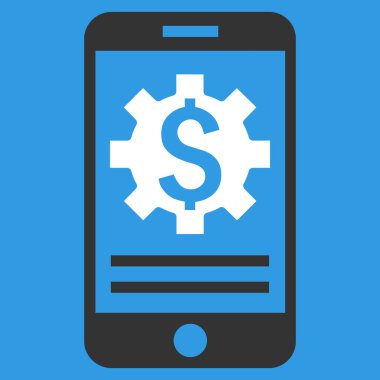 Cep Bank düz vektör simge seçenekleri