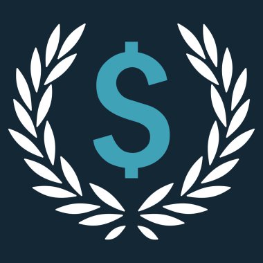 Laurel banka amblemi düz vektör simgesi