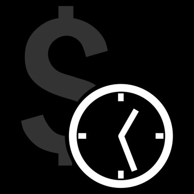 Doları kredi düz vektör simgesi