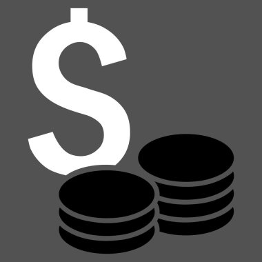 Doları nakit düz vektör simgesi