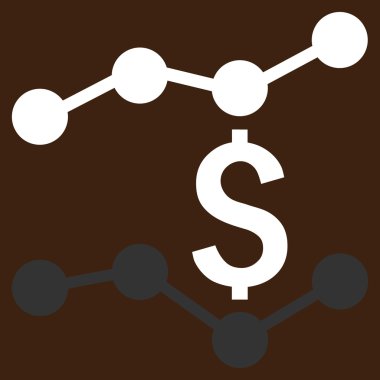 Finansal eğilimleri düz vektör simgesi
