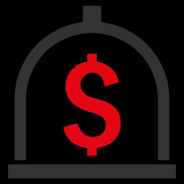 Doları mevduat düz vektör simgesi