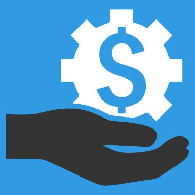 Endüstriyel hizmet düz vektör simgesi