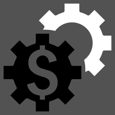 Banka ayarları düz vektör simgesi