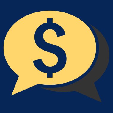 Mali sohbet düz vektör simgesi