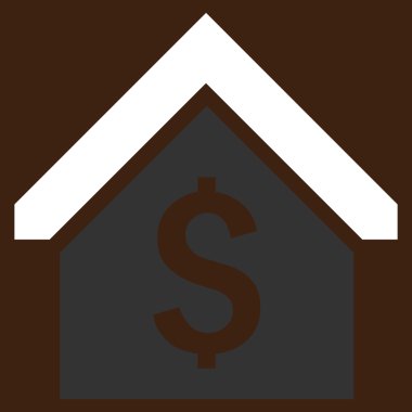 Kredi Mortgage düz vektör simgesi