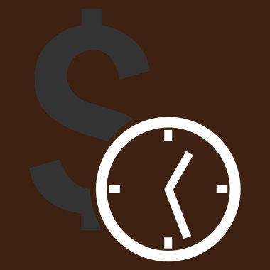 Doları kredi düz vektör simgesi