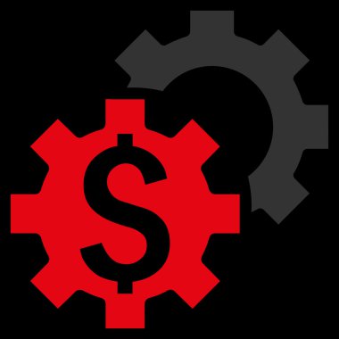 Banka ayarları düz vektör simgesi