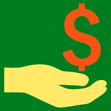 Ödeme düz vektör simgesi