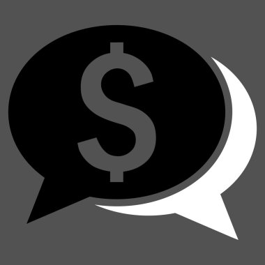 Mali sohbet düz vektör simgesi