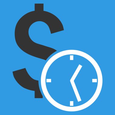 Doları kredi düz vektör simgesi