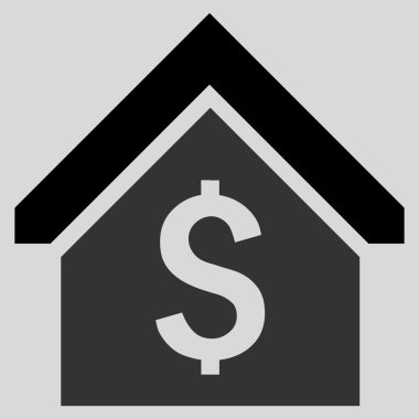 Kredi Mortgage düz vektör simgesi