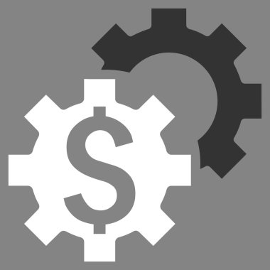 Banka ayarları düz vektör simgesi