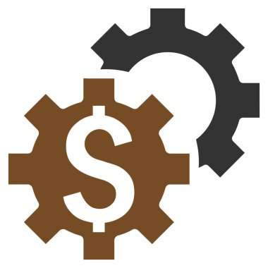 Banka ayarları düz vektör simgesi