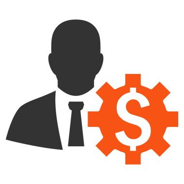 Bankacı seçenekleri düz vektör simgesi