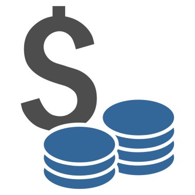 Doları nakit düz vektör simgesi