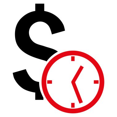 Doları kredi düz vektör simgesi